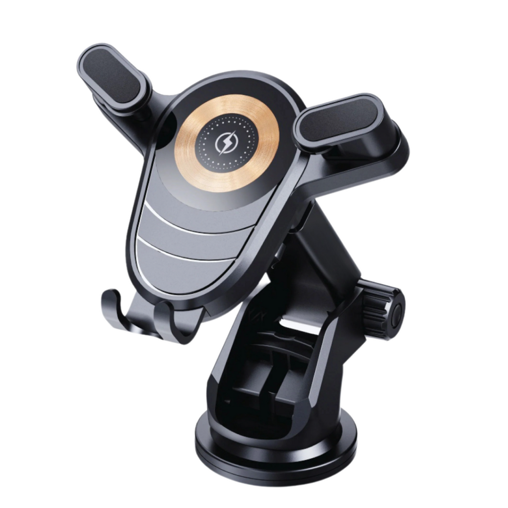 Wireless Car Charger, 15W Fast Charging Clamping Car Mount Air Vent Dashboard