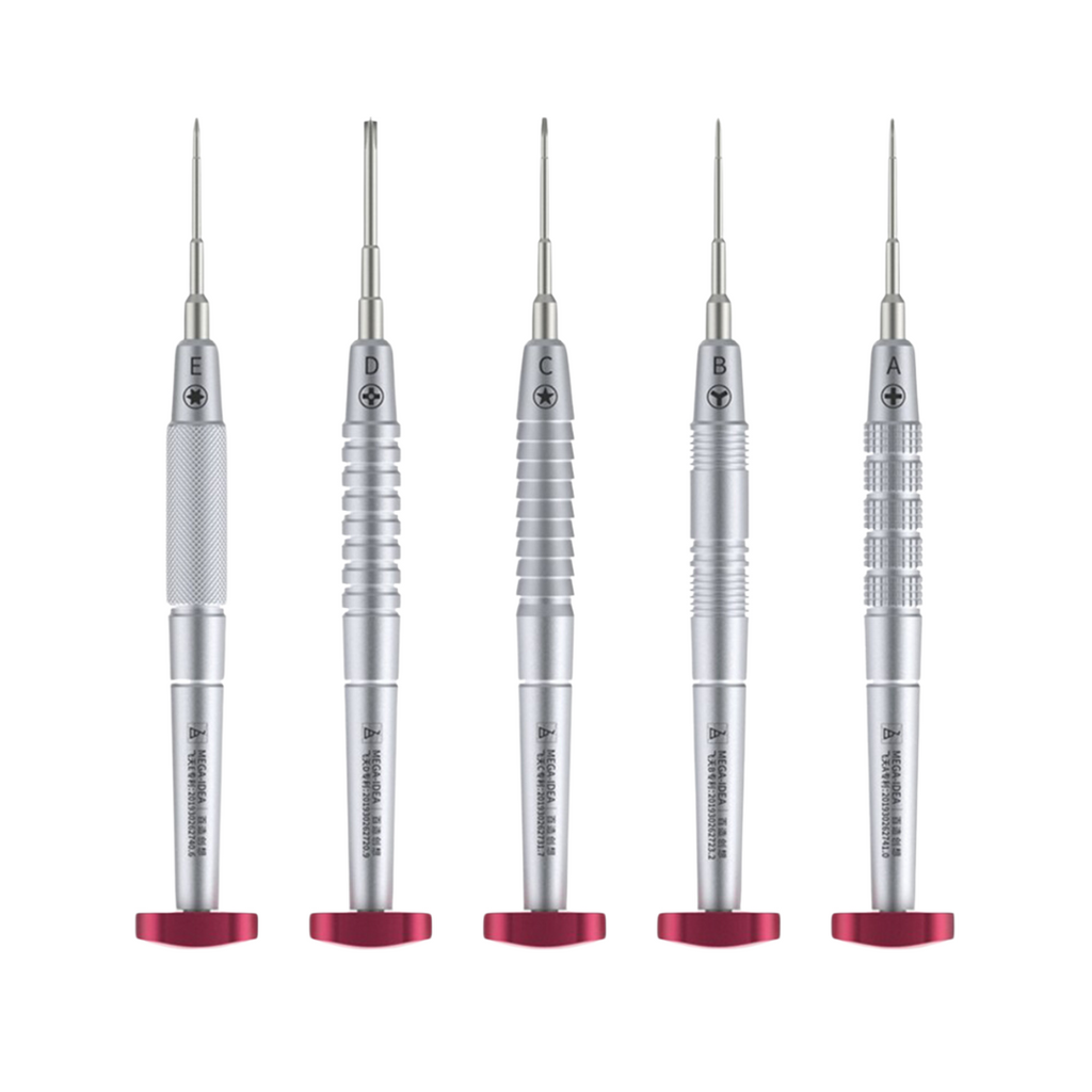 Qianli Screwdriver Set ( (Crosshead 1.2mm / Tri-Point Y0.6 / Pentalobe 0.8mm / 2.5mm Convex Cross / Torx T2))